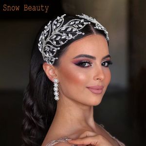 Bröllopshår smycken DZ017 Crystal Diadem för brud lyxig bröllop peadband pageant headpiece woman huvud smycken brud tiara för fest 230614