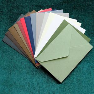 Embalagem para presente 20 unidades/pacote Vintage com textura de veludo Envelopes ocidentais C6 Envelope para cartas Convite de casamento