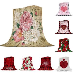 Cobertor Rose Flower Bouquet Retro Macio Quente Flanela Cobertor Sofá-cama Cobertor Coral Fleece Nap Wrap Cobertor Viagem Tamanho Queen R230615