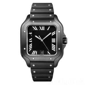 Mens Relógio Mecânico Luxo Santo Movimento Relógios Homens Genebra Clássico Quadrado Formal Montre de Luxe Designer de Aço Inoxidável Relógio Profundo À Prova D 'Água XB08