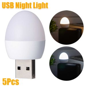 Ny 5st mini LED Night Light Portable USB Plug Lamp Power Bank Computer Charging Book Lights Eye Protection Reading Light For Home