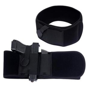 Utomhus Tactical Belly Band Holster Universal Elastic Wide Belt Pistol Holsters Universal midja Glock Magazine Pouch Belt2283669292K