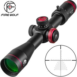 Fire Wolf QZ 4-16x44 Escopo de caça FFP Primeiro plano de rifles focal riflescopes táticos de vidro tático Mundas ópticas de vidro gravado