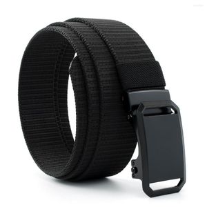 Bälten 3.5 cm Fashion Canvas Men's Belt Eloy Automatisk spänne utomhus slitstoppande flätad för män