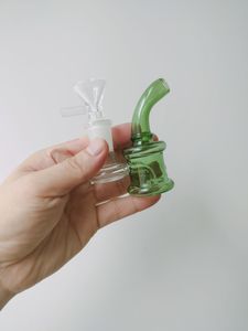 Grünes Spleißen 4-Zoll-Glas Bong Bong Gelenk Mann 14mmdab Recovery Rohrrauchbrenner Bubbler