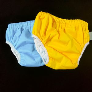 Fraldas de pano 2 pçs adolescente adulto capa de fralda de pano lavável calça para incontinência à prova d'água roupa íntima reutilizável 35-95 kg 230614