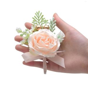 Flores decorativas Alfinetes de Corpete de Casamento Homens Mulheres Simulação Broche de Seda Dama de Honra Acessórios para Festa