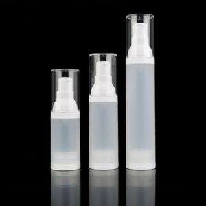 30 ml 50 ml klar frostad flaska tom kosmetisk luftlös behållare bärbar påfyllningsbar pumplotionflaskor 15 ml för resor ilokq