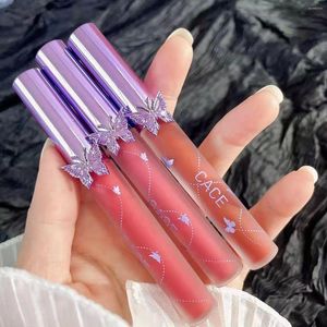 Lip Gloss CACE Korean Lipstick Butterfly Velvet Matte Natural Nude Student Party Female Makeup