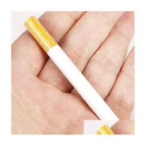 Tubi per fumo a forma di sigaretta in lega di alluminio metallo 100 pezzi/scatola 78 mm 55 mm lunghezza un battitore tabacco per consegna goccia giardino domestico Hou Dhbem