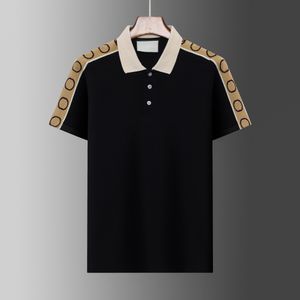 Moda Uomo Polo Maniche corte Traspirante Top Tees Lettera Modello Stampa Mens Polo Camicie Hip Hop Casual Business Sport Estate Polo T-shirt