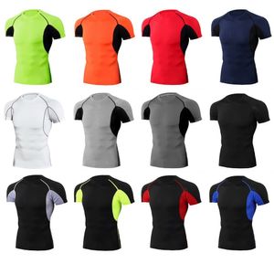 Herr t-shirts herrar korta ärm t-shirts tät passande sporttröja fitness sport löpning skjorta träning slitage stretch snabbtorkande kläder 230615