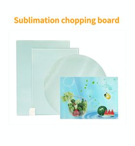 Sublimation Blank Glass Chopping Board Sublimation Cutting board Heat Transfer Tempered Glass Cutting Chopping Board for Kitchen fedex