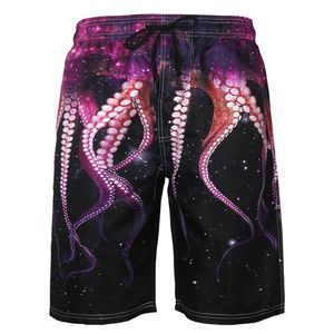 Мужские шорты Мужские пляжные шорты плавать плюс плюс размер осьминог монстр Кракен прямой гавайский бассейн в стиле Гавайи Свободный капля#230615