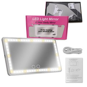 newst Car Sun Visor Vanity Mirror Makeup Mirror with 3 Light Modes equipped Rechargeable Led Light Car Mirror with Dimmable Touch