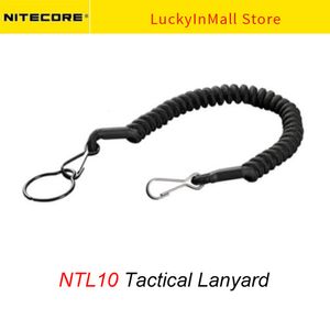 Hand Tools NTL10 Flashlight Tactical Lanyard Punched Stainless Steel Ring Safety Rope For 254mm Diameter Lamp Hunting Accessories 230614