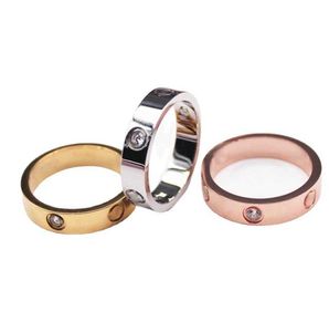 Designer popularny Carter Titanium Steel Pierścień Slink Paznokcie Diamond Palec wskazujący Para R moda 18K Rose Gold Bransoleta