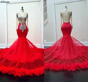 Luksusowe futra czerwone sukienki na bal