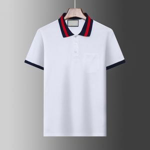 Camisas polo masculinas de verão, camisetas masculinas, de algodão, de grife, moda casual, negócios, trabalho, esportes, cobra, abelha, impressão de letras, bordado, camisas polo masculinas de rua