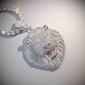 Best Jewelry Designer Iced Out Lion Hip Hop Ciondolo Personalizzato Moissante Fine Jewelry Uomo Donna Collana di diamanti