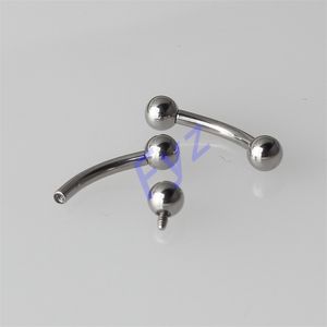 Labret Lip Piercing Jewelry 16G 14G G23 Eyebrow Piercings Internally Threaded Curved Banana Rings Helix Earring Trags Nipple 230614