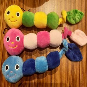 Hundleksakantenner Caterpillar Shape Toys Sound Squeaker Chew Toy Soft Touch Plush Toys Cuddly Puppy Toys Passar For Arard Small Dogs