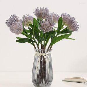 Dekorative Blumen 41CM R Overlord Blumenzweig Künstliche Flowe Kunststoff Protea Fake für Hochzeitstisch Party Vase Home Dekoration