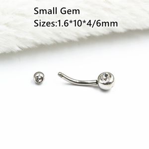 Labret-Lippenpiercing-Schmuck, 50 Stück, Körperschmuck, doppelte klare Kristall-Edelsteine, kleine Größen, Nabel-Bauchnabel, Stahl, 14 G x 10 x mm, Glanz 230614