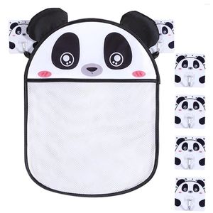 Sacos de armazenamento Mesh conveniente Home impermeável resistente Rápido para banheira com ganchos Bath Toy Polyester Panda Padrão resistente à sujeira