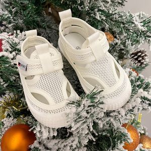Spor ayakkabı bahar yaz çocukları örgü ayakkabıları bebek nefes alabilen havalı anaokulu sandalet kızlar kızlar moda plajı 230615