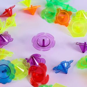 Spinning topp 100 st mini toppar blinkande nyhet bulk barn snurr leksaker fest gynnar buntförpackning färgglada plast gyroskop leksak 230615