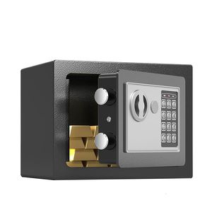 Storage Boxes Bins Safe office commercial confidential file mini safe key password double insurance anti-theft home safe deposit box fire safe 230614