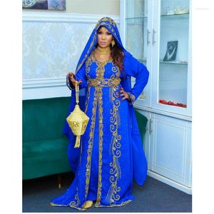 Abbigliamento etnico Royal Blue Wedding Farasha Abaya Ramadan Costume Abito a Dubai in Marocco