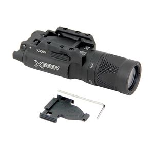 Tactical X300V Vapen Light Dual-Output LED Vitt ljus 400 lumen Hunting Rifle Pistol Ficklight Fit 20mm Picatinny Rail
