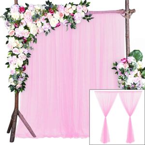 Inne imprezy imprezowe 2 panele Tiulle Wedding Arch Draping Fabric 150x215 cm Sheer Trail Drapes na przyjęcie urodzinowe ślubne dekoracje 230614