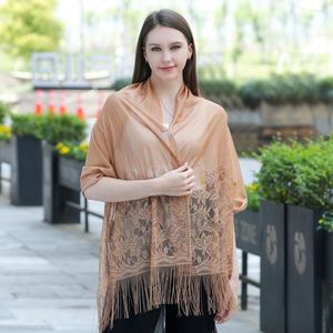 Scarves 63 185CM Women Sweet Lace Scarf Shawl Fashion Summer Sunscreen Beach Silk Bridesmaid Cheongsam Dress