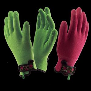 13 needle-cotton + spandex magic buckle latex foam thickened wear-resistant anti-slip protection hanging glue working gloves wholesale manufacturers