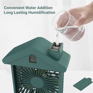 Humidifiers New Humidifier Spray Portable Air Cooler USB Rechargeable Desktop For Summer Home Appliance