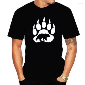 Herr t -skjortor Sommarskjorta Fashion Bear Claw Graphic Male Overized Hip Hop Short Sleeve Casual Cotton Men Streetwear Top Tees