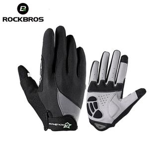 Sports Gloves ROCKBROS Cycling Sponge Pad Long Finger Motorcycle For Bicycle Mountain Bike Glove Touch Screen MTB 230615