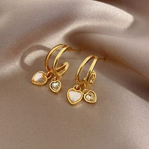 Dangle Chandelier Fashion Trend 925 Silver Needle Romantic Elegant Delicate Aurora Laser Love Stud Earrings Female Jewelry Party Gift Wholesale 230614