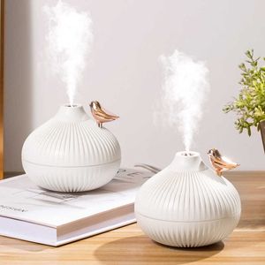 Humidifiers 300ml USB Air Humidifier Mini Water Aroma Diffuser with Warm LED Night Light for Home Room Ultrasonic Cool Mist Humidificador