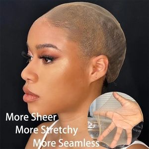 HD Wig Cap Super Thin Stocking Wig Cap for Lace Wigs Invisible Hairnets Weave Caps