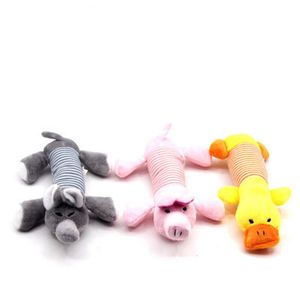 Cute Plush Dog Toys Squeaky Sound Cat Dog Chew Toys Funny Puppy Pet Supplies Durability Chew Molar Elephant Pig Shape