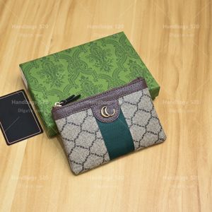 Bolsa para armazenamento de chaves de moedas com corrente Mini bolsa feminina de moedas de designer de luxo Lona Couro Pequena carteira feminina com zíper Chaveiro