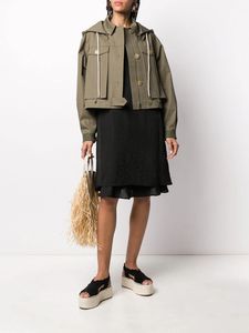 Giacche da abbigliamento da donna cappotti designer di marchi di lusso anagram logo in tessuto abbronzatura in tessuto giacca con cappuccio con cappuccio
