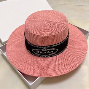 Chapéu de palha de praia Chapéu de balde para mulheres Bonés de grife chapéus masculinos Boné de beisebol verão ao ar livre Casquette Carta Chapéus de aba grande ajustados por atacado