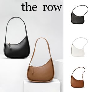 7A Qualidade Luxurys The Row Half Moon Bag Mens Underarm Bolsa Clássica e Bolsas Designer Sacos de Ombro Tote Carteiras Embreagem Mulheres Genuíno Couro Crossbodys Bags