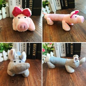 Pet Dog Toys Plush Interactive Toys Plaga szczeniaka kota piszka szarpnięcie dźwięk rzut ściąga słonia kaczka kaczka do żucia zabawka