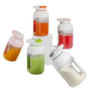 Máquina de suco portátil 1,5L garrafa espremedora recarregável para uso doméstico de grande capacidade elétrico fresco 10 lâminas triturador de gelo liquidificador de smoothie misturador de frutas